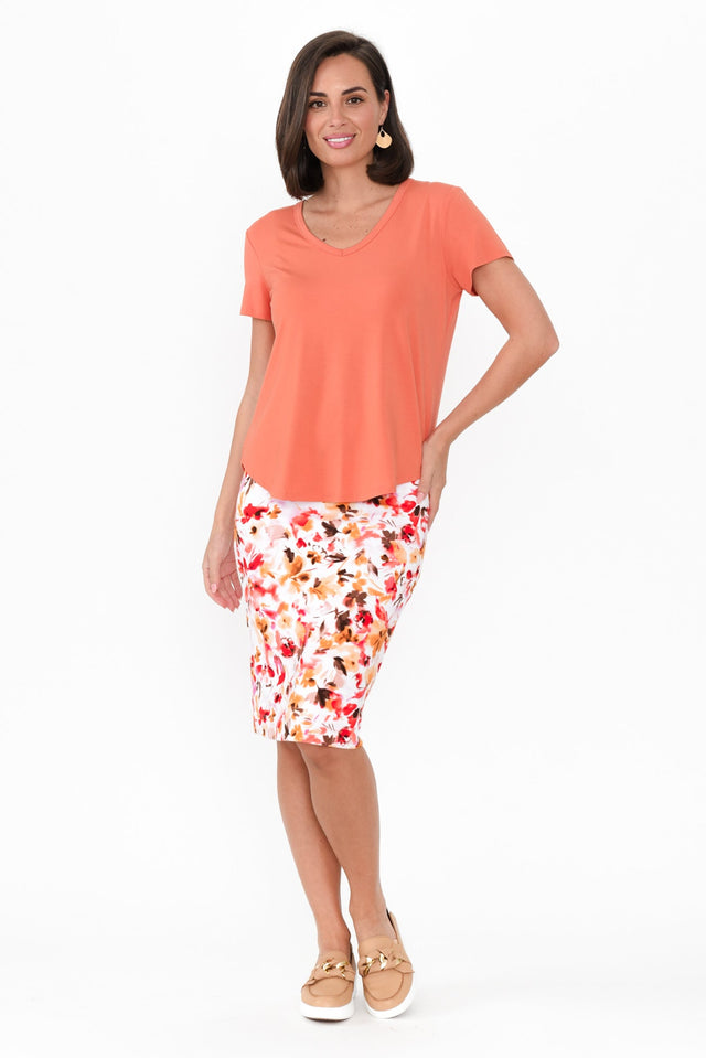 Veronica Coral Bamboo Tee image 7