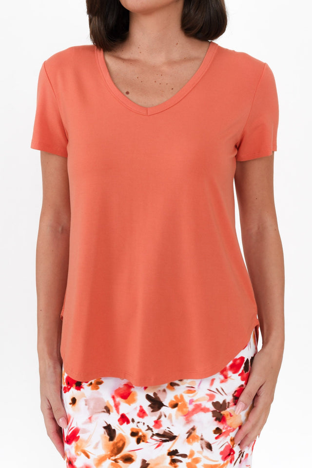 Veronica Coral Bamboo Tee