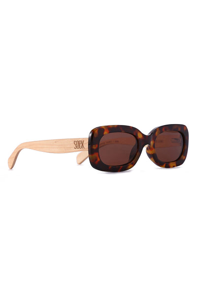 Vibe Tortoiseshell Wooden Sunglasses