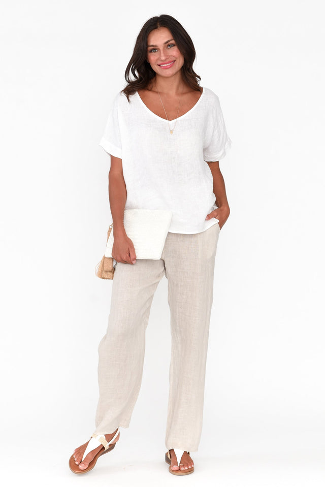 Wanderlust Beige Linen Pants banner image