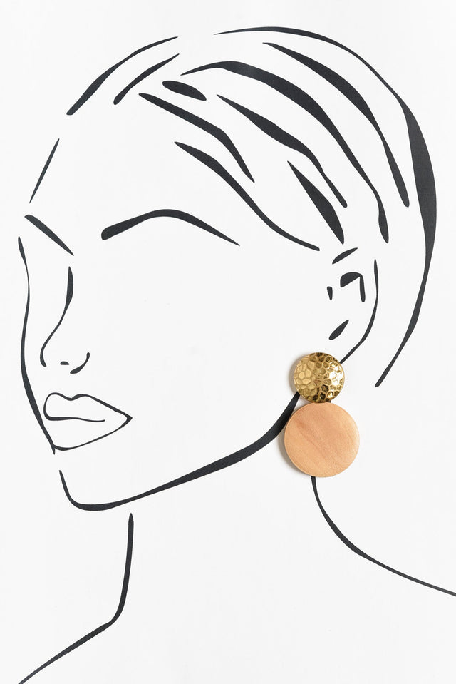 Wendell Wood Circle Earrings