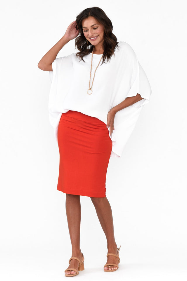 Whitney Red Bamboo Tube Skirt image 3