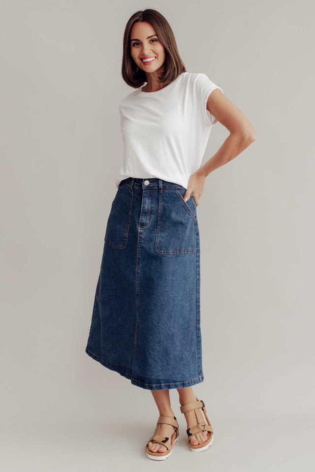 Winslow Blue Denim Midi Skirt