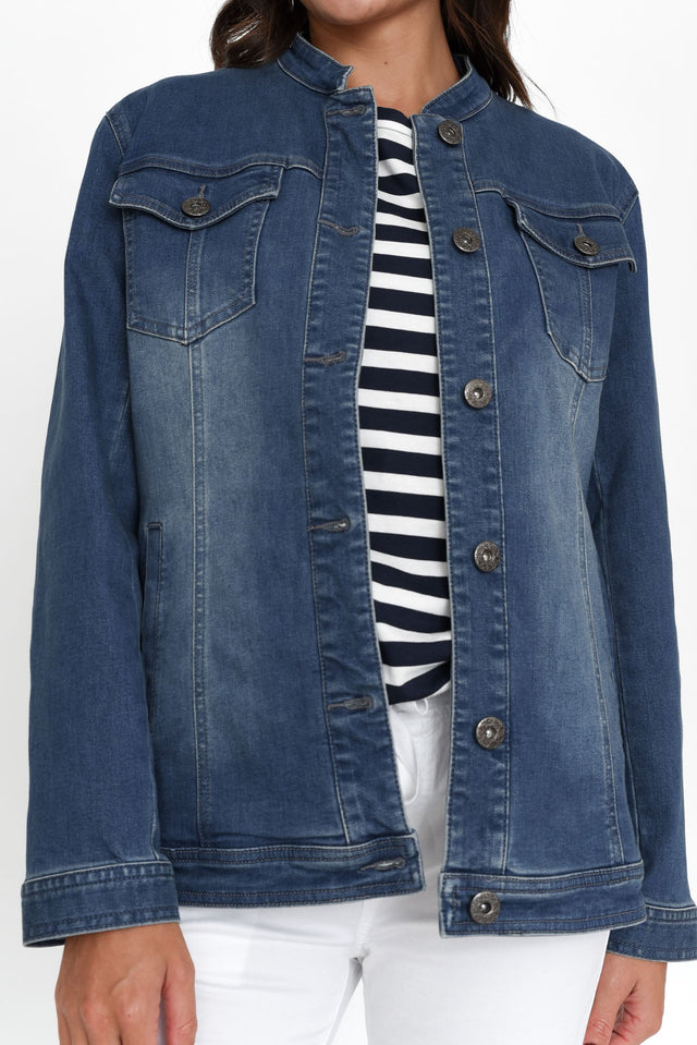 Wolfe Dark Denim Jacket image 4