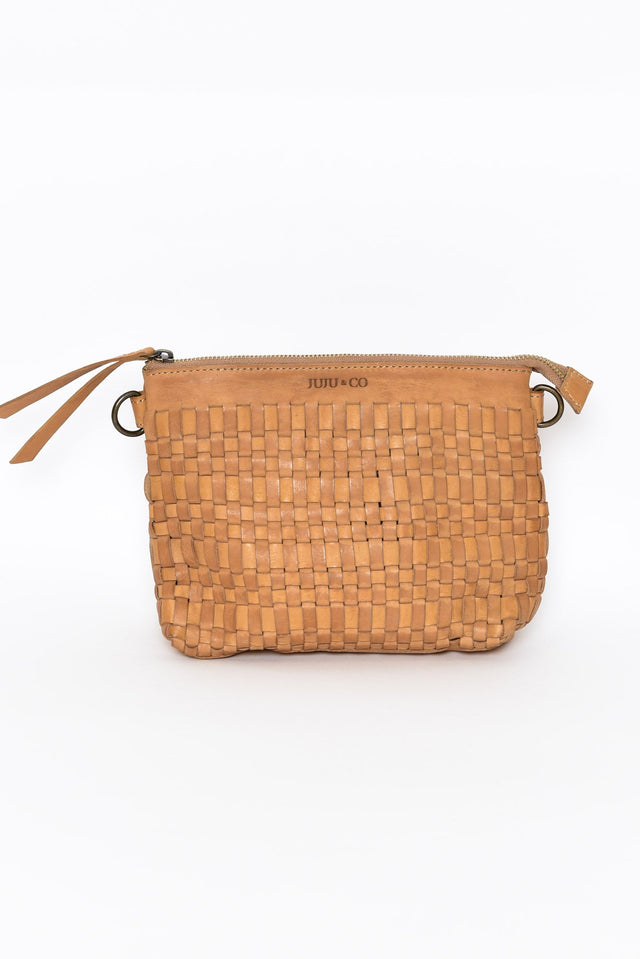 Bray Tan Woven Crossbody Bag image 2