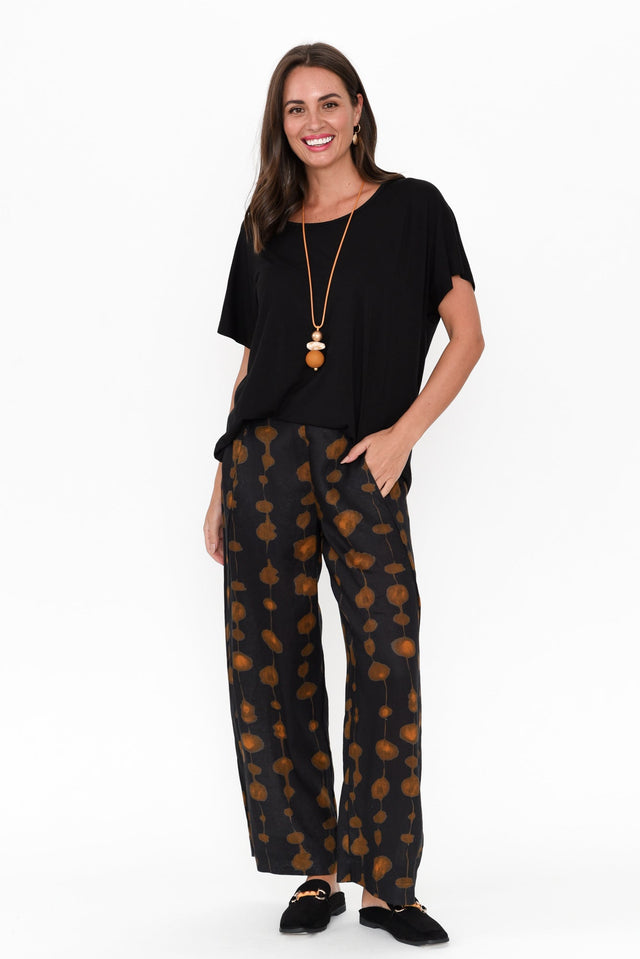 Xandra Rust Spot Linen Pocket Pants banner image