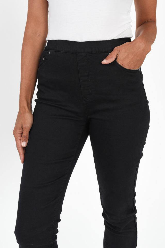 Zadie Black Denim Stretch Jeans image 5