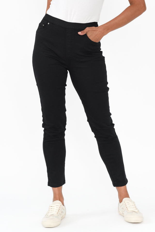 Zadie Black Denim Stretch Jeans image 6