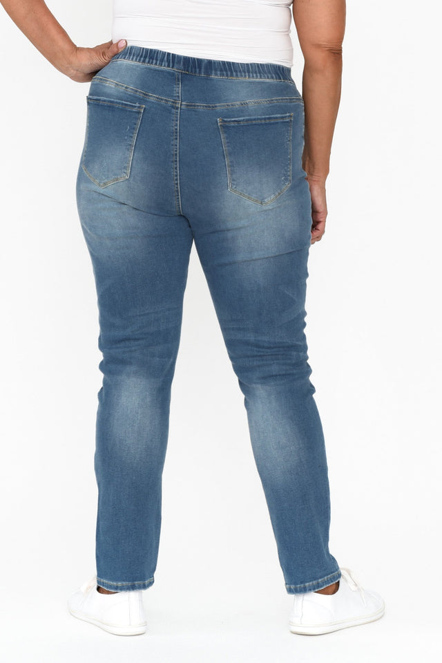Zadie Distressed Blue Stretch Jeans image 7