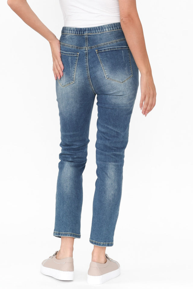 Zadie Distressed Blue Stretch Jeans