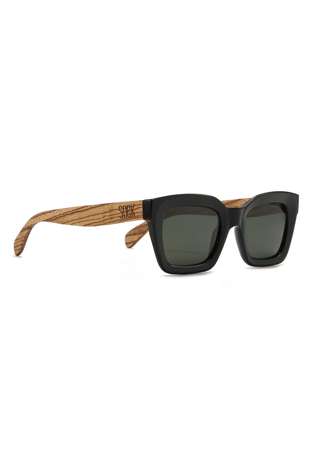 Zahra Black Wooden Sunglasses image 1