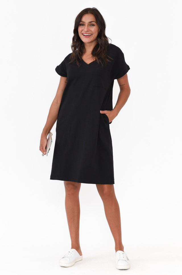 Zena Black T-Shirt Dress