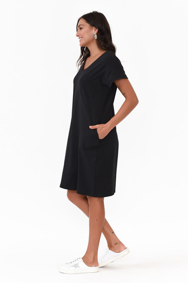 Zena Black T-Shirt Dress