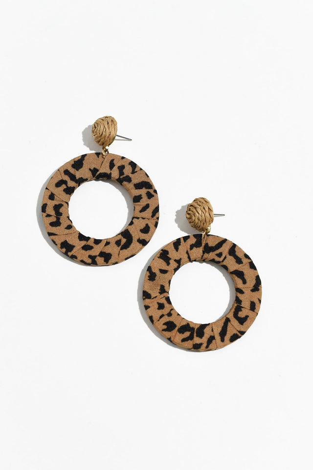 Zena Brown Leopard Drop Earrings