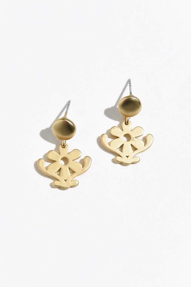 Zeta Gold Daisy Stud Earrings image 1