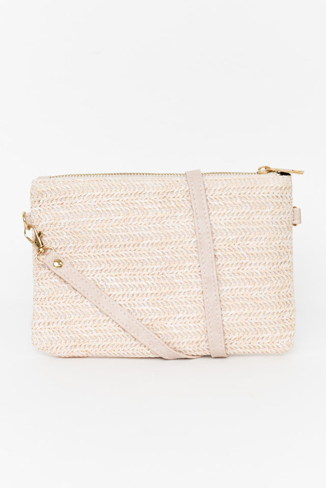 Zila Sand Woven Crossbody Bag image 1